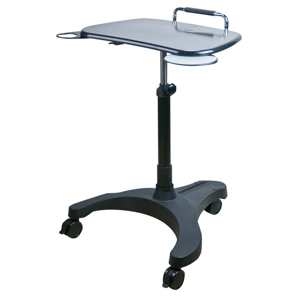 Aidata Sit/Stand Mobile Laptop Workstation, Black LPD008P